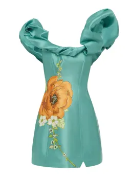 Alemais Regent Mini Dress Jade Green Size 16 for rent on The Volte - image 7