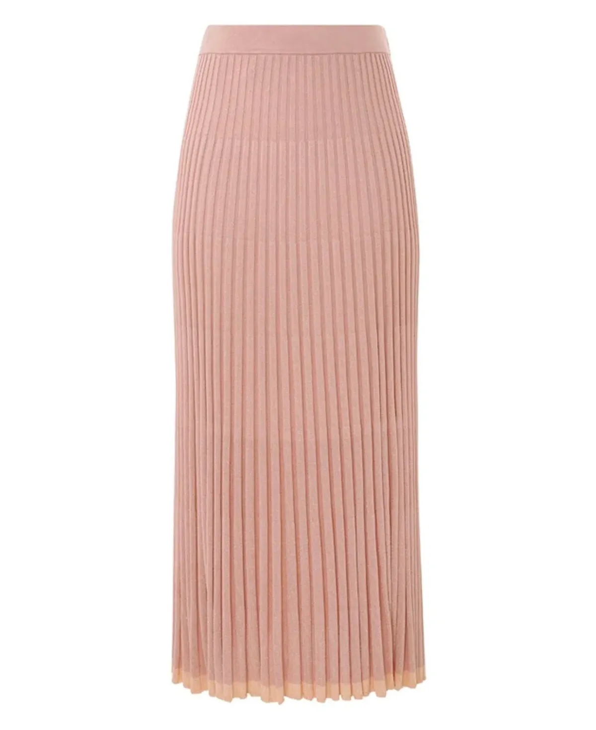 Zimmermann Natura Metallic Polo and Midi Skirt Set Peach Size 0/AU 8 - Image 5