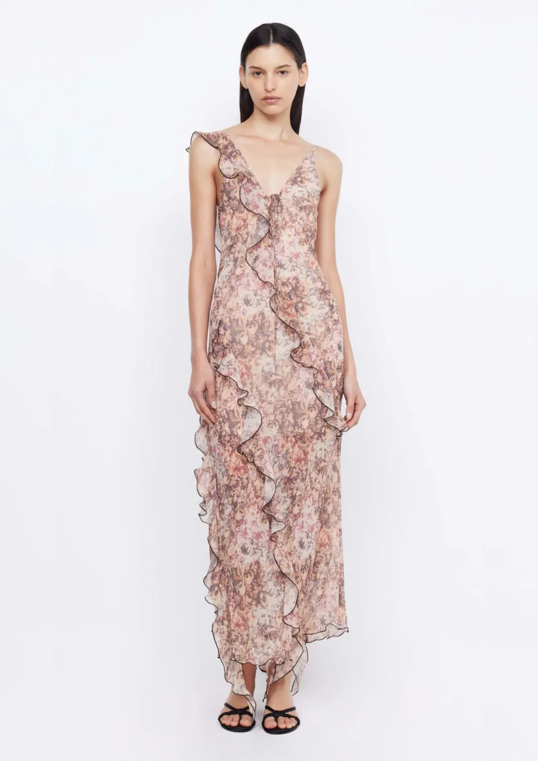 Bec & Bridge Courtney Frill Maxi Dress Versailles Floral Size 6 for rent on The Volte - main image