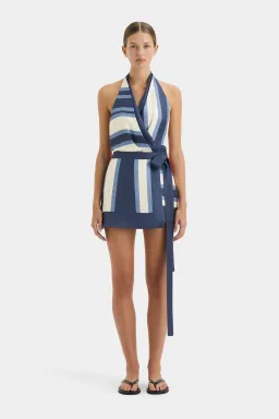 Sir the Label Dazed Wrap Halter Mini and Relaxed Pant Set in Studio Print Size 8 for rent on The Volte - image 3