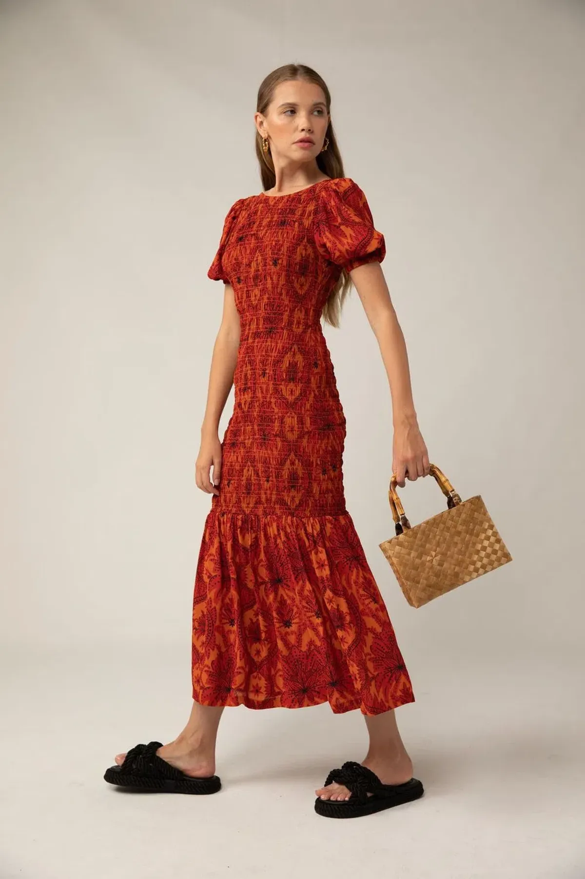Rue Stiic Isabella Maxi Dress Red Size M/AU 10 - Image 2
