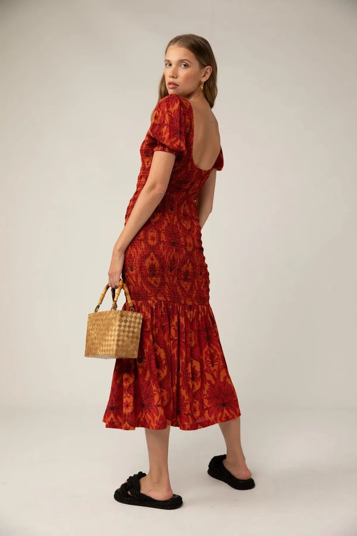 Rue Stiic Isabella Maxi Dress Red Size M/AU 10 - Image 4