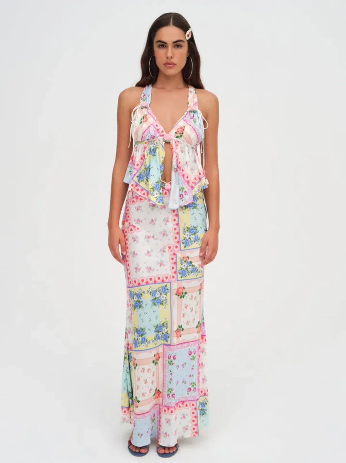 For Love & Lemons Cassandra Two Piece Set Multi Print Size S/au 8 - Image 1