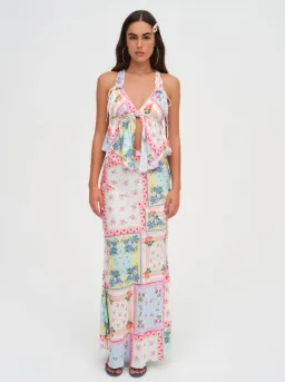 For Love & Lemons Cassandra Two Piece Set Multi Print Size S/au 8 for rent on The Volte - image 1