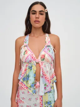 For Love & Lemons Cassandra Two Piece Set Multi Print Size S/au 8 for rent on The Volte - image 2