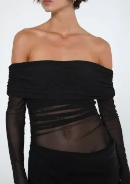Benni Yasmin Off-Shoulder Maxi Dress Black Size 8 for rent on The Volte - image 2