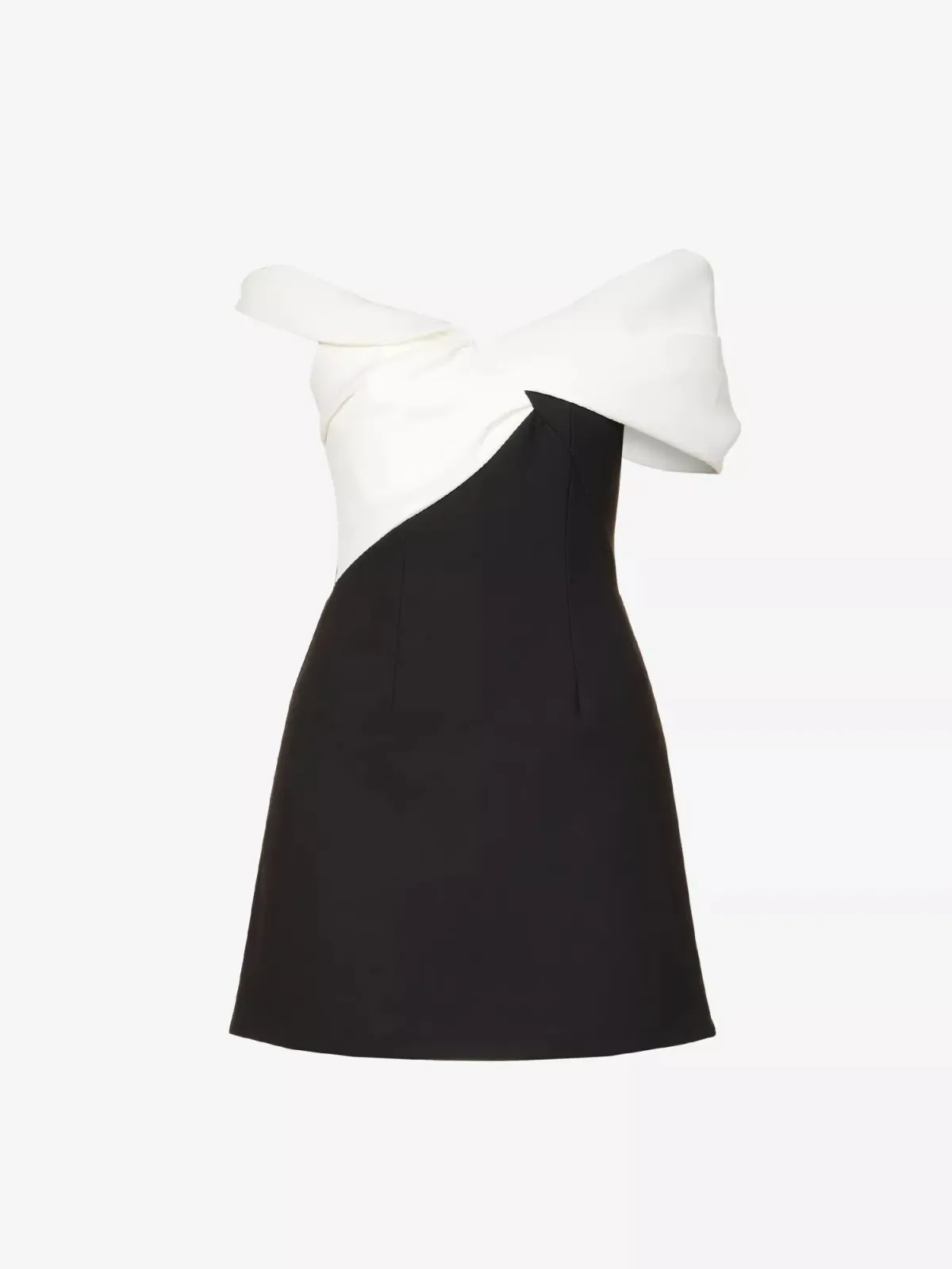 Rachel Gilbert Matteo Asymmetrical Mini Dress Black/White Size 1 / AU 8 - Image 5