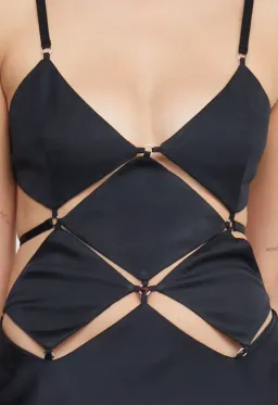 Bec & Bridge Diamond Days Strap Maxi Dress Black Size 6 for rent on The Volte - image 2