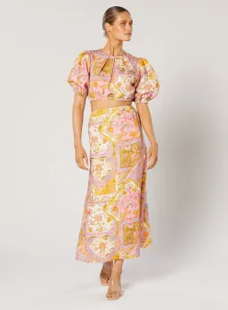Winona Harlan Shell Top and Skirt Set Floral Size S / AU 8 for rent on The Volte - image 1