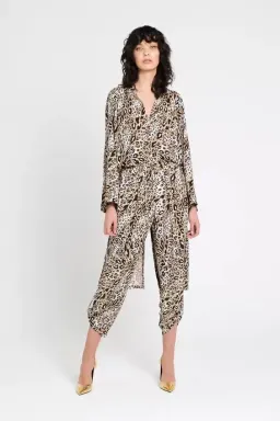 Sass & Bide "Be Kind Rewind" Longline Long Sleeve Blouse Animal Print Size 10 for rent on The Volte - image 3