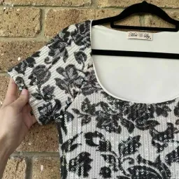 Moss & Spy Shift Bodycon Dress Black & White Sequin Size AU 8 for rent on The Volte - image 2