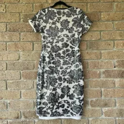 Moss & Spy Shift Bodycon Dress Black & White Sequin Size AU 8 for rent on The Volte - image 6