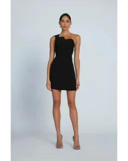 By Johnny Wave One Shoulder Mini Dress Black Size AU 8 for rent on The Volte - image 2