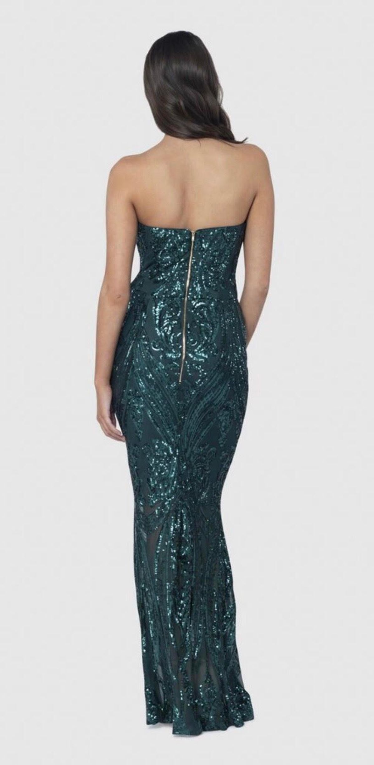 Pilgrim Melanie Sequin Dress Green Size 8 - Image 2
