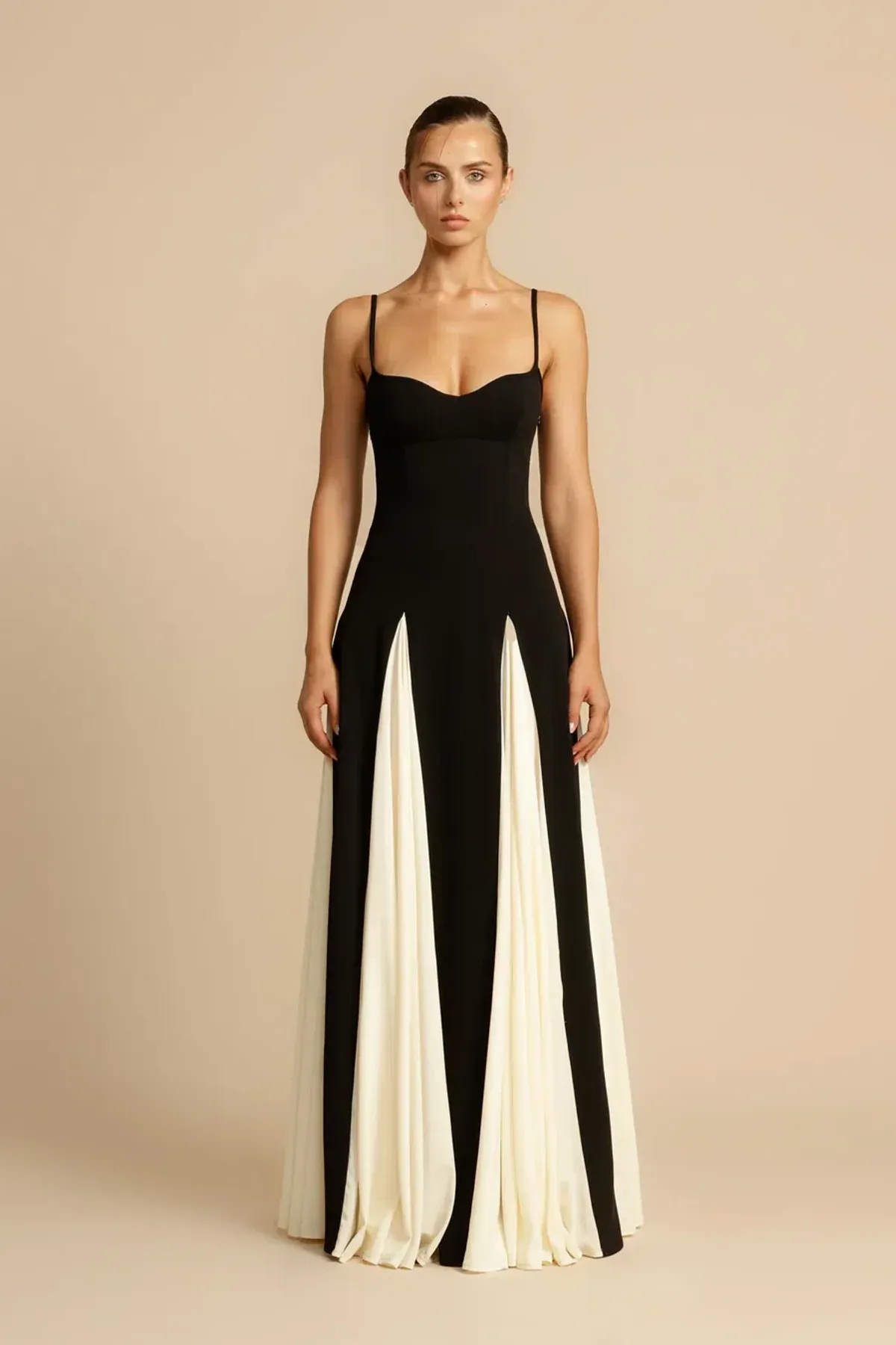 Arcina Ori Paloma Dress Black/White Size 12 for rent on The Volte - main image