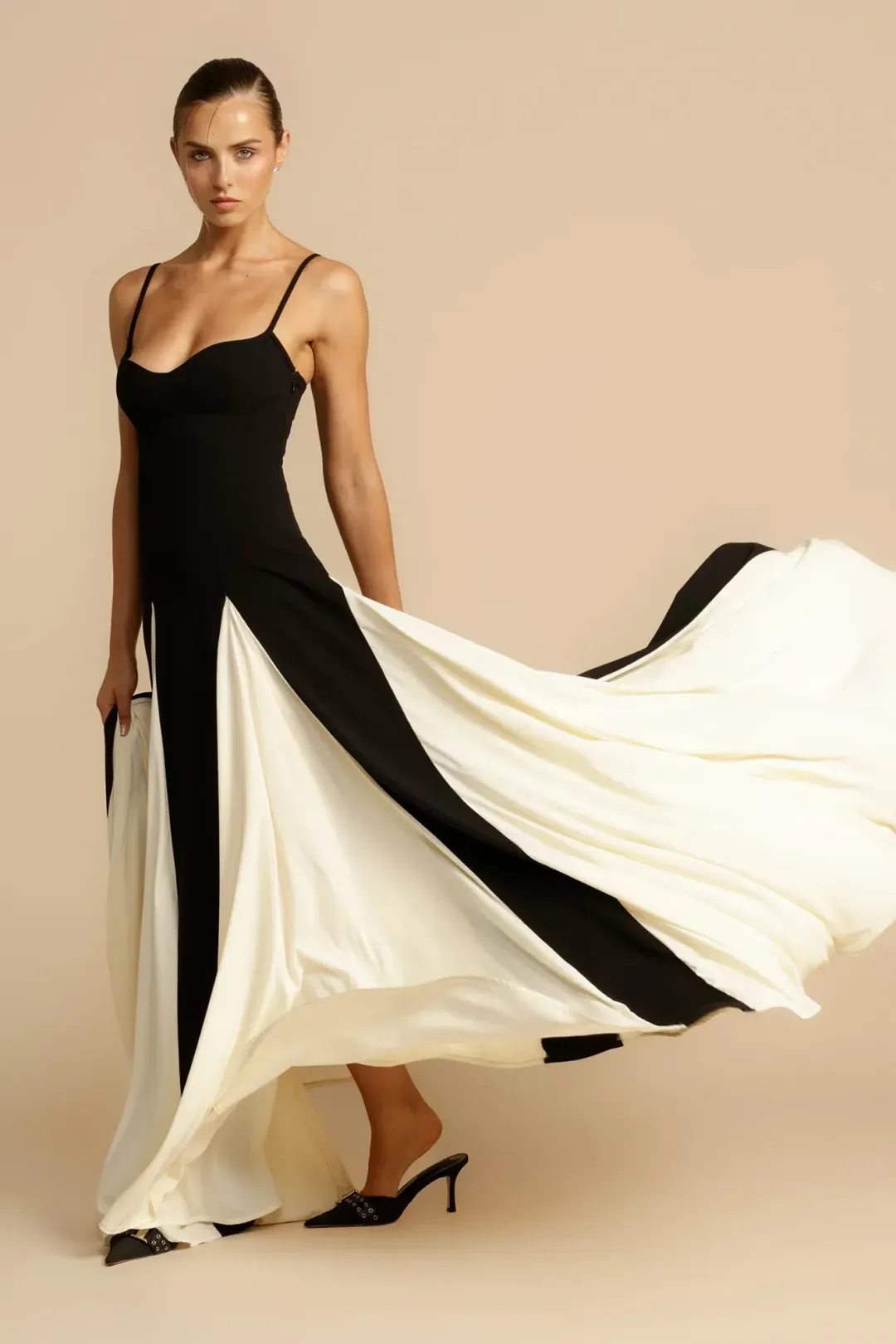Arcina Ori Paloma Dress Black/White Size 12 for rent on The Volte - main image
