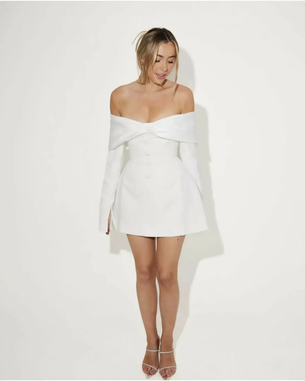 Odd Muse The Ultimate Muse Bow Mini Dress White Size 6 - Image 1