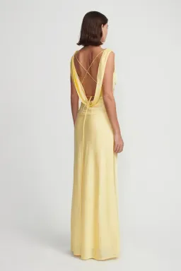 Hansen and Gretel Clara Bias Dress Butter Size XS / AU 6 for rent on The Volte - image 3