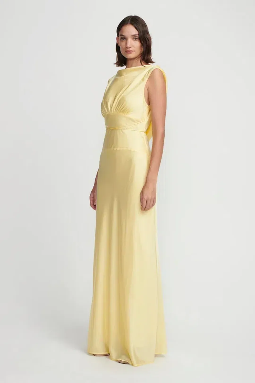 Hansen and Gretel Clara Bias Dress Butter Size XS / AU 6 for rent on The Volte - main image
