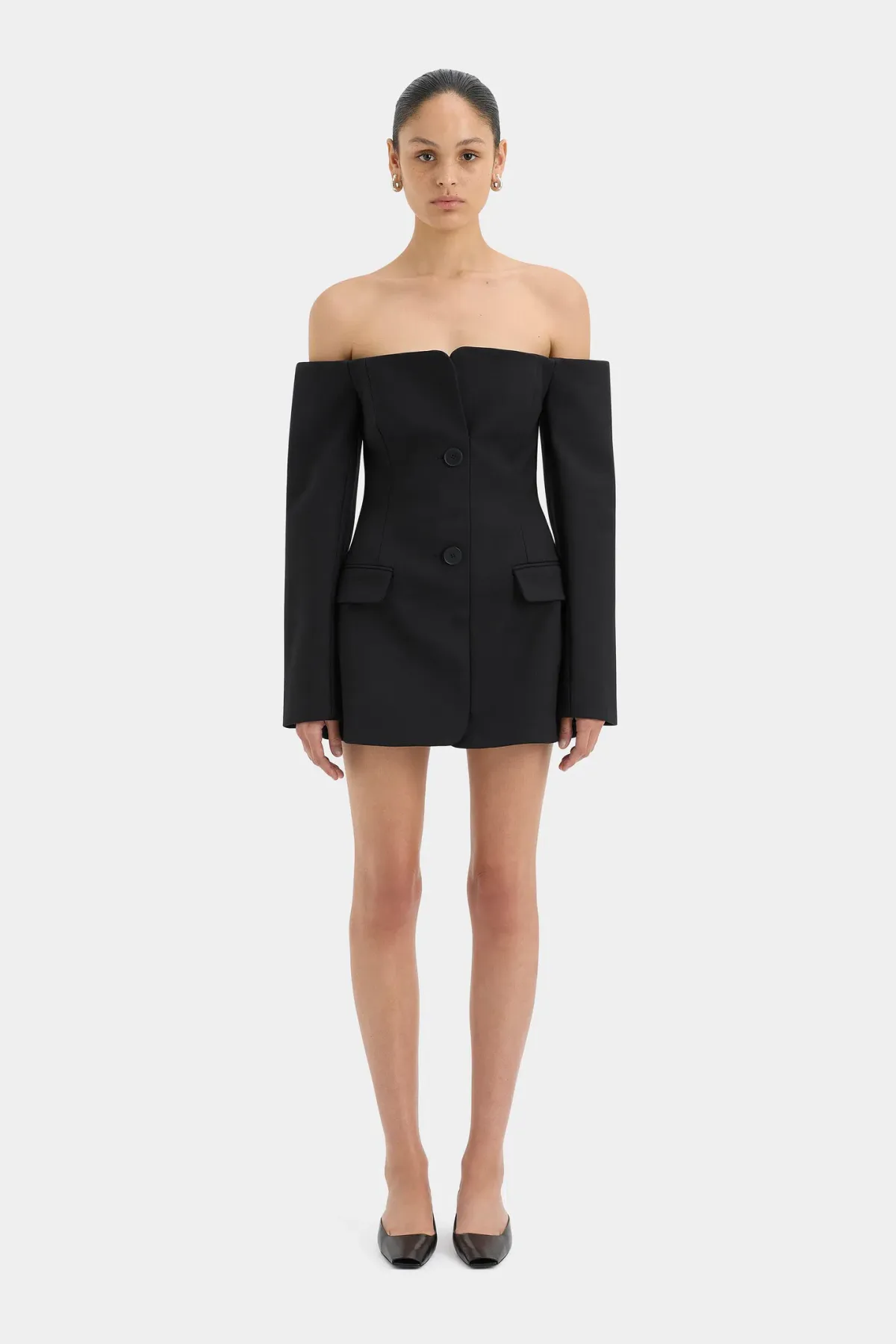 Sir The Label Sandrine Tailored Mini Dress Black Size 3 / AU 12 - Image 1