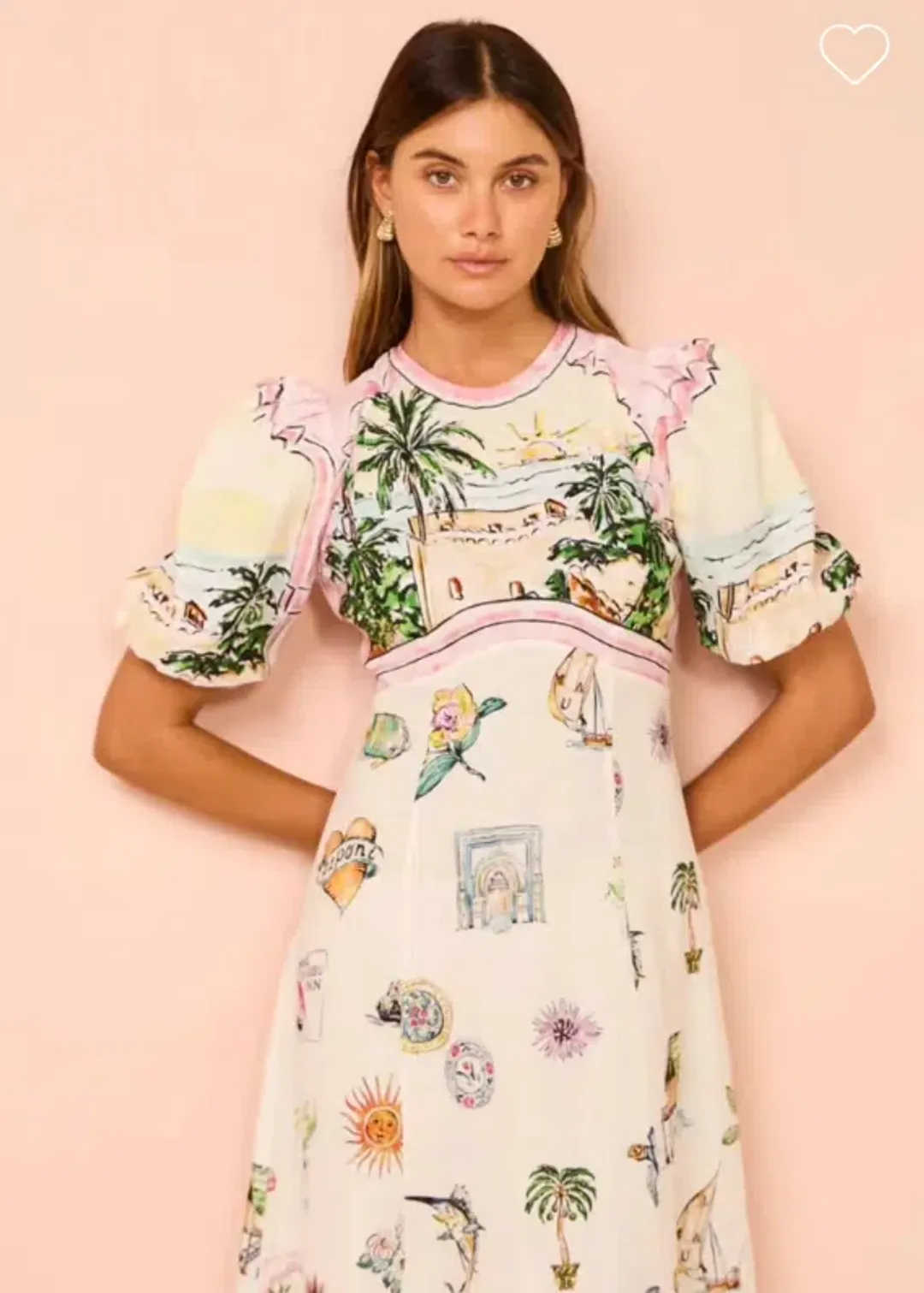 Alemais Sunset Midi Dress Multi Print Size 12 for rent on The Volte - main image