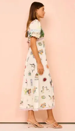 Alemais Sunset Midi Dress Multi Print Size 12 for rent on The Volte - image 3