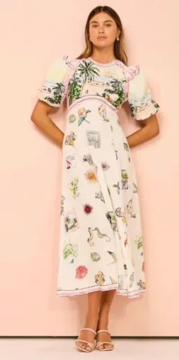 Alemais Sunset Midi Dress Multi Print Size 12 for rent on The Volte - image 4