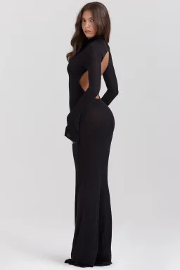 House Of Cb Sancha Black Knit Maxi Dress Black Size 6 for rent on The Volte - image 4
