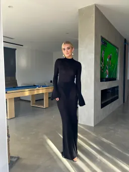 House Of Cb Sancha Black Knit Maxi Dress Black Size 6 for rent on The Volte - image 5