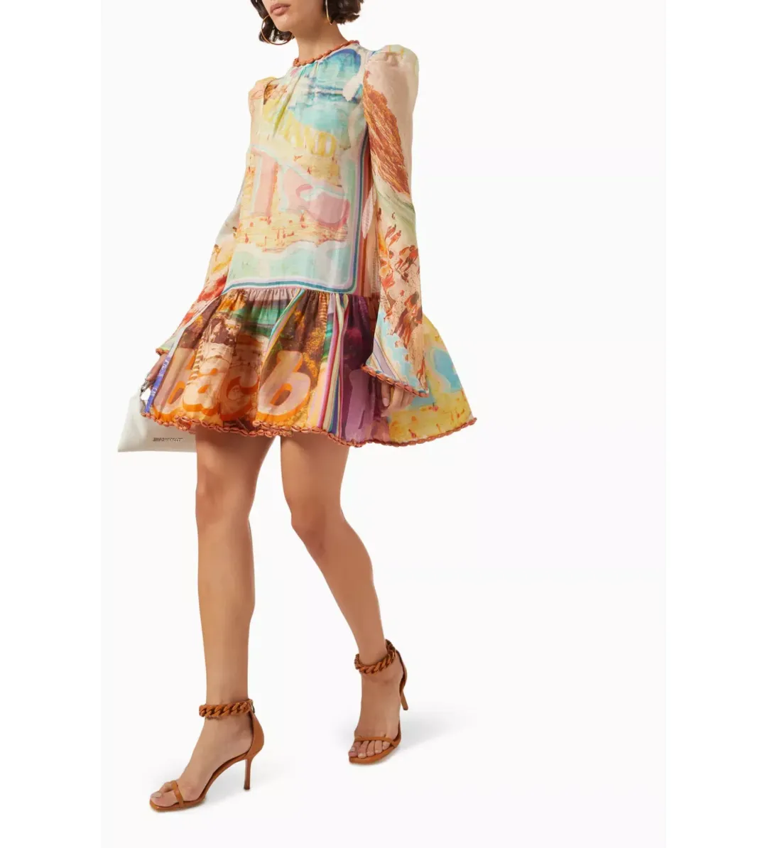 Zimmermann Tama Layered Mini Dress Multi/ Poster Print Size 0/ AU 8 for rent on The Volte - main image