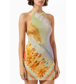 Zimmermann Tama Layered Mini Dress Multi/ Poster Print Size 0/ AU 8 for rent on The Volte - image 3