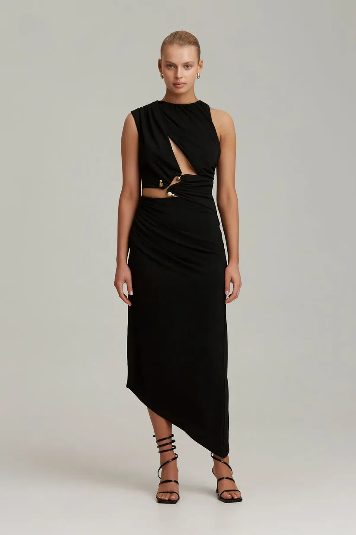 C/MEO Entropy Dress Black Size 8 for rent on The Volte - main image