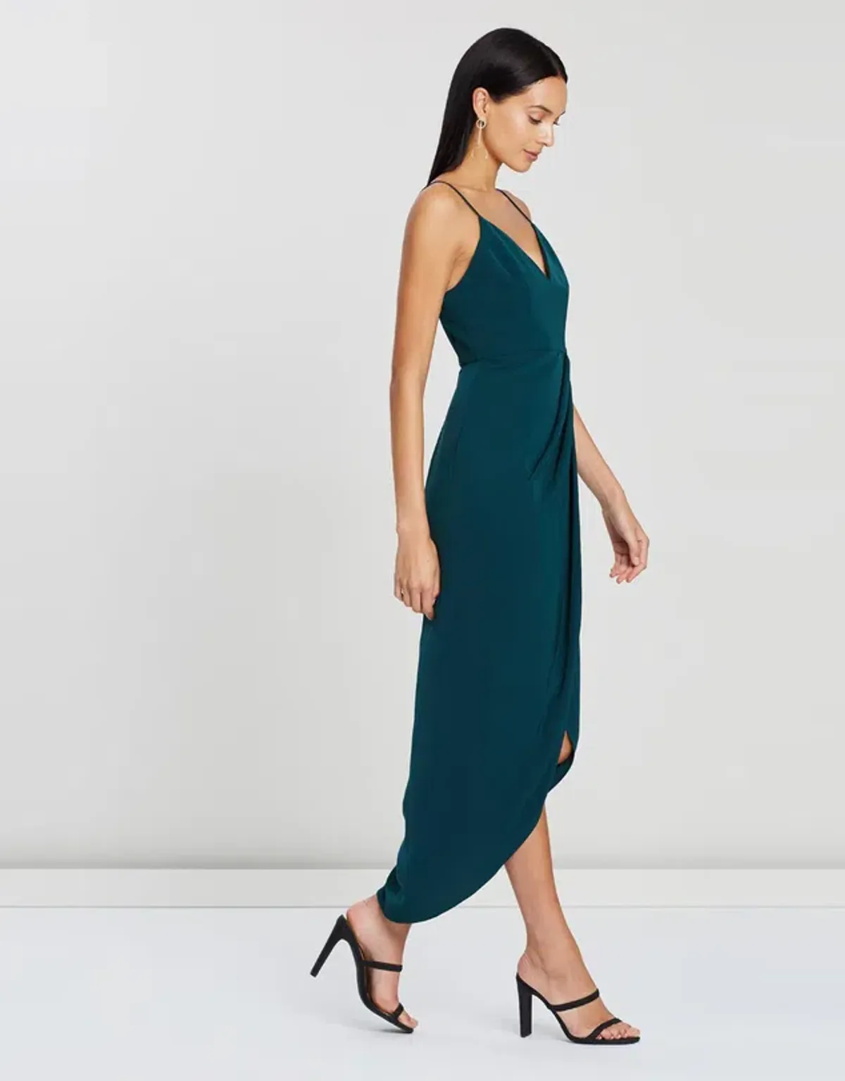 Shona Joy Core Cocktail Dress in Seaweed Green Size 6 - Image 2