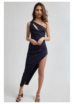 Lexi Lila Midi Dress in Navy Size 6 for rent on The Volte - image 1