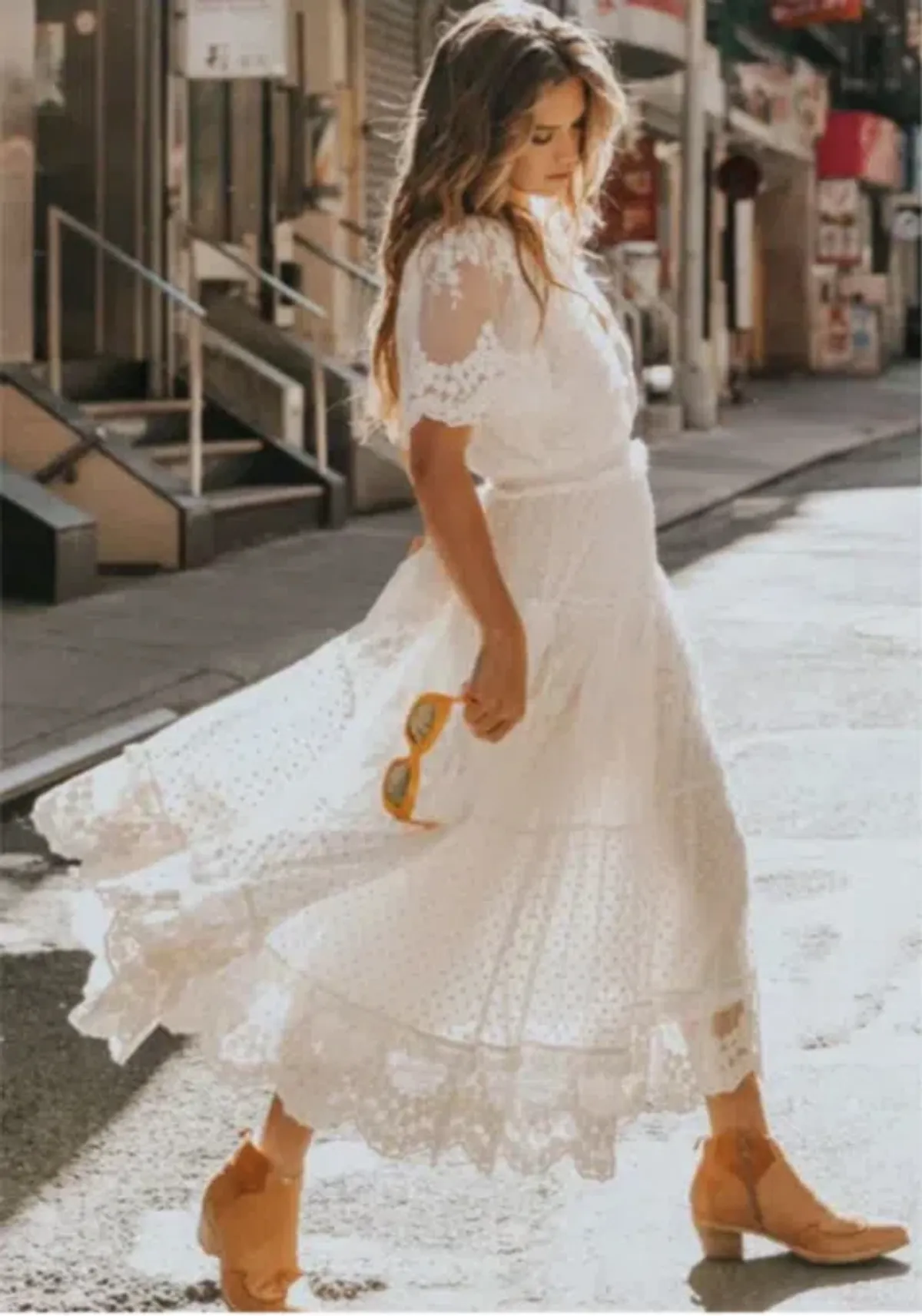 Spell Dawn Floor Length Lace Gown in Cream Size M / AU 10 - Image 4