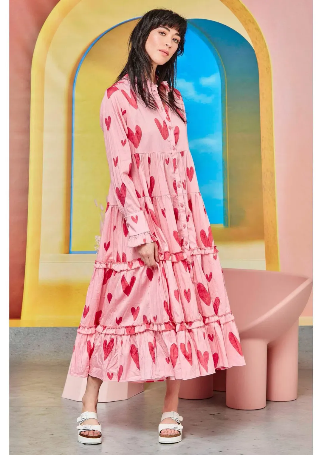 Coop by Trelise Cooper The Full Swoon Dress Heart Full Print Size S / AU 8 for rent on The Volte - main image