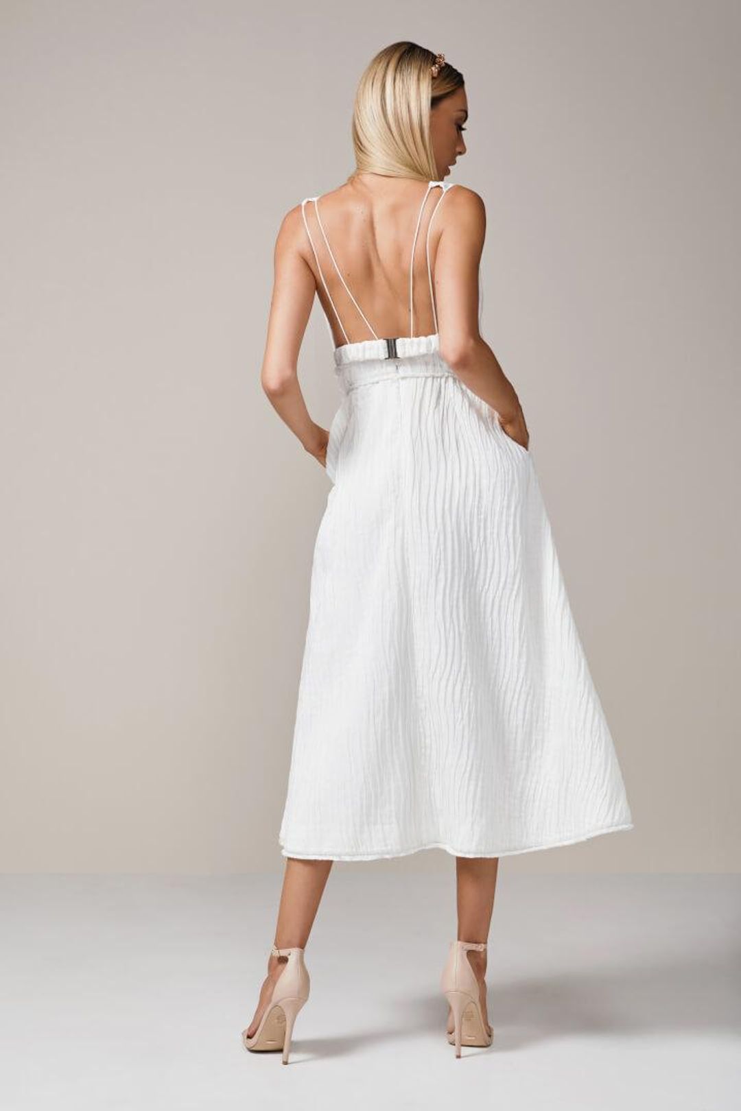 Taluha - Take Me Out Midi Flare Dress for rent on The Volte - main image