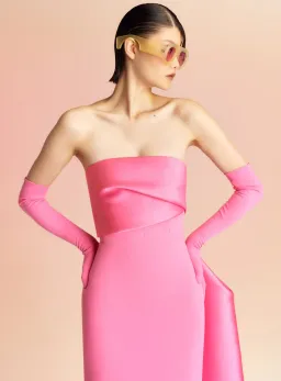 Solace London The Kinsley Maxi Dress in Rose Pink Size 12 for rent on The Volte - image 3
