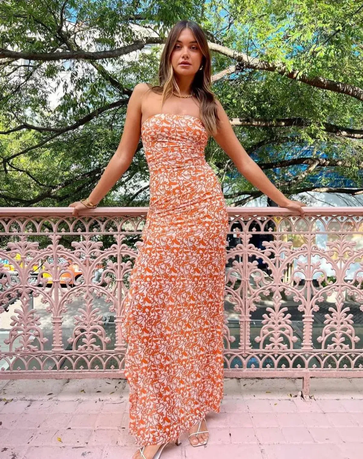 Bec & Bridge Firefly Strapless Midi Dress in Fiesta Floral Size 6 - Image 1