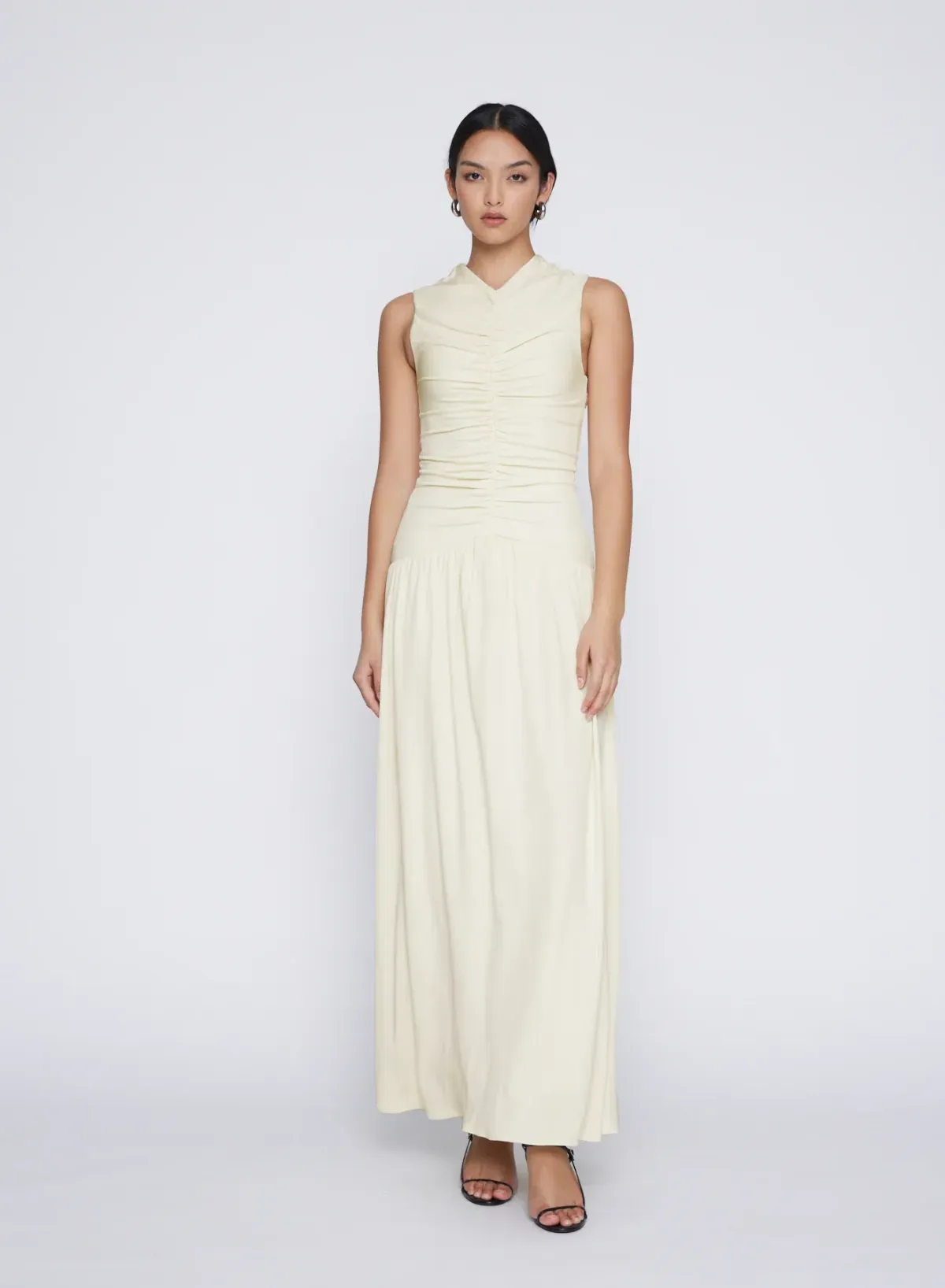 Anna Quan Fleur Midi Dress in Vanilla Size 14 for rent on The Volte - main image