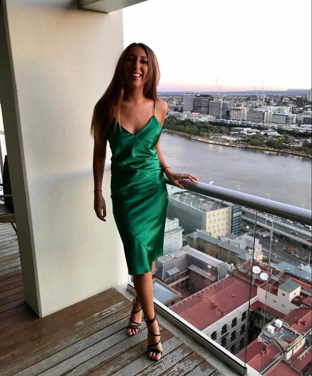 Maurie and Eve- Sunrise Dress EMERALD for rent on The Volte - main image