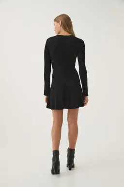 Aje Zeitgeist Knit Mini Dress Black Size M / AU 10 for rent on The Volte - image 3