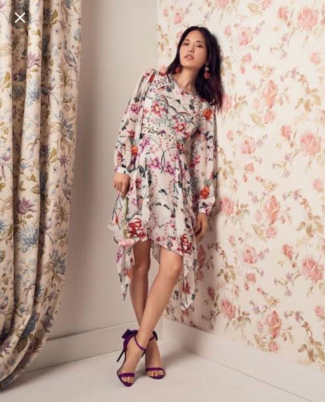 Thurley Poppy print layered dress for rent on The Volte - main image