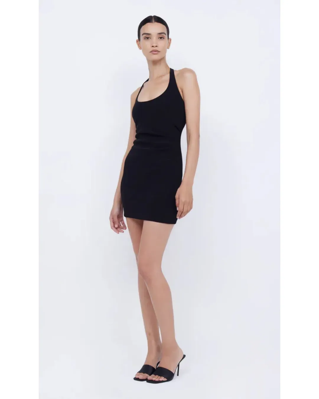 Bec & Bridge Cyndie Halter Mini Dress Black Size AU 6 for rent on The Volte - main image