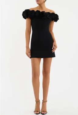 Rebecca Vallance Odetta Mini Dress Black Size 8 for rent on The Volte - image 1