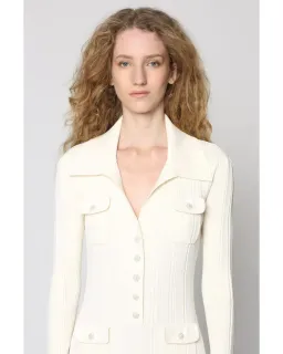 Self Portrait Embellished Midi Dress Cream Size AU 8 for rent on The Volte - image 3