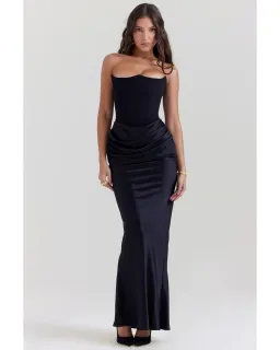 House Of CB Persephone Strapless Corset Dress Black Size AU 8 for rent on The Volte - image 3