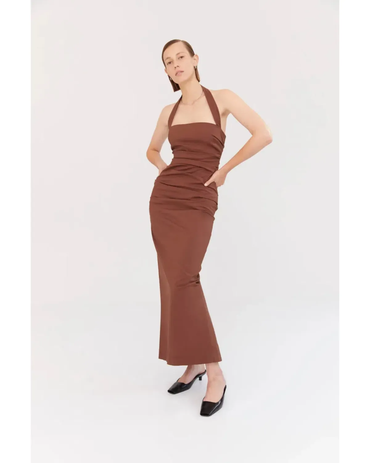 Sir the Label Nikki Gown Brown Size 2 / AU 10 for rent on The Volte - main image