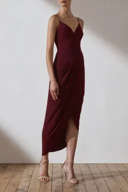 Shona Joy Core Cocktail Dress Burgundy Size 8 for rent on The Volte - image 3