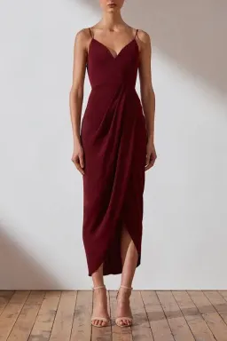 Shona Joy Core Cocktail Dress Burgundy Size 8 for rent on The Volte - image 2